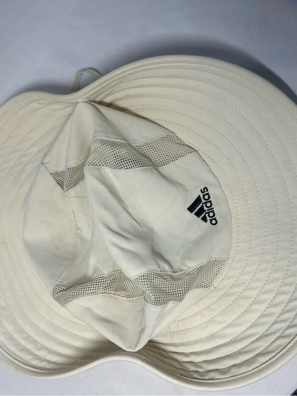 Adidas Boonie Bucket Hat Cream Wide Brim UPF Sun Hiking Fishing M/L Adult
